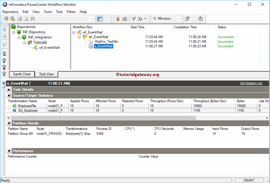 Informatica Workflow Monitor 12